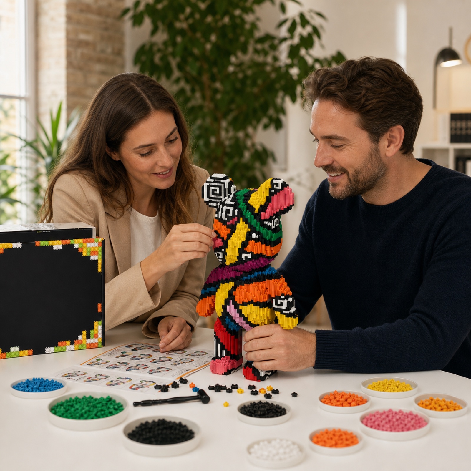 Une équipe construit un ours KLIPS'IT