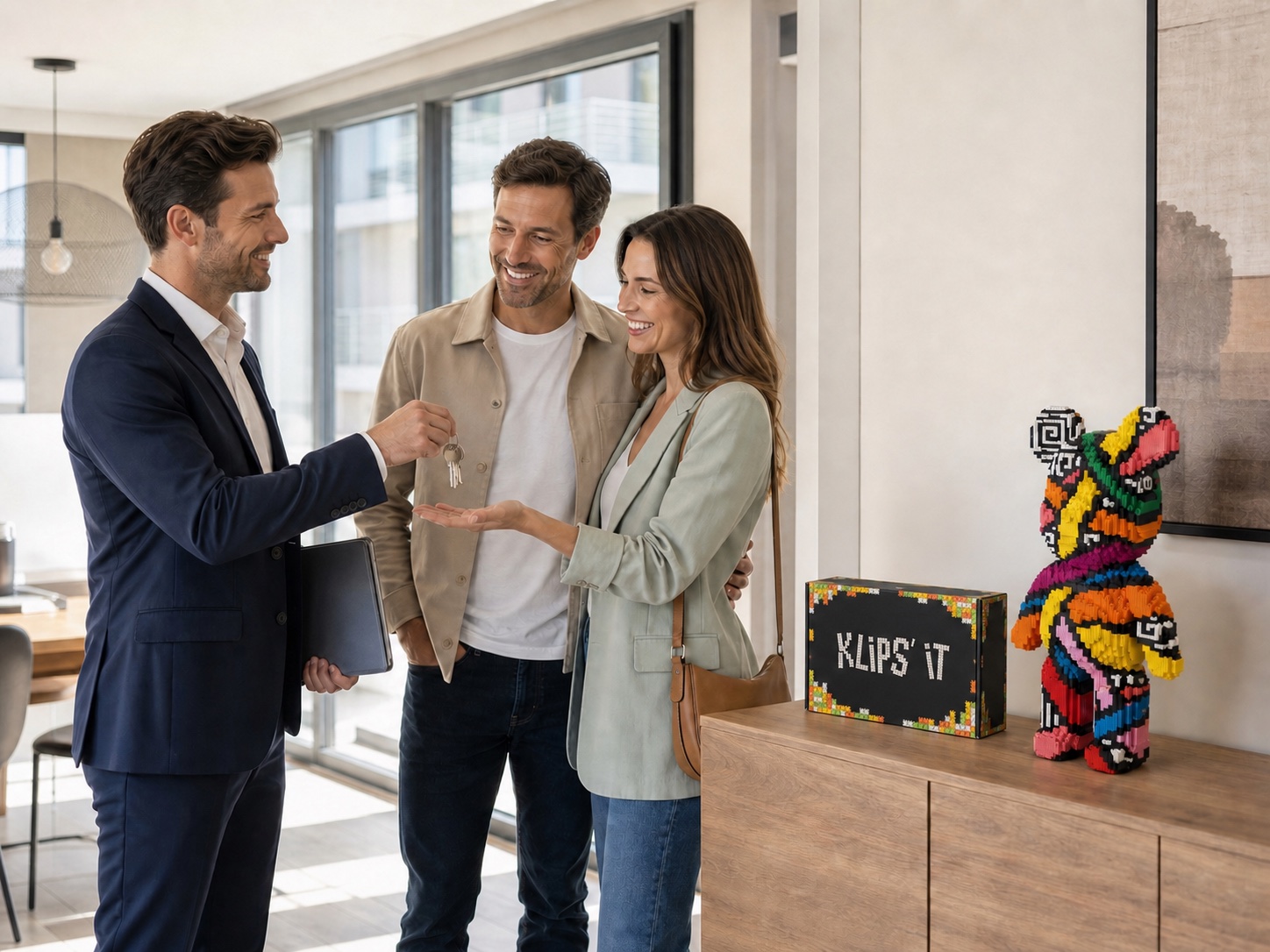KLIPS'IT offert lors d'une remise de clés immobilière